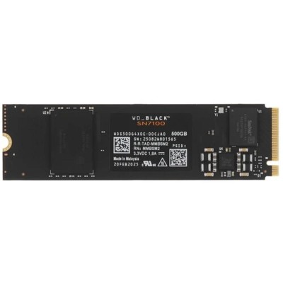 накопитель WD SSD Black SN7100, 500GB, M.2(22x80mm), NVMe, PCIe 4.0 x4, TLC, WDS500G4X0E накопитель WD SSD Black SN7100, 500GB, M.2(22x80mm), NVMe, PCIe 4.0 x4, TLC, WDS500G4X0E