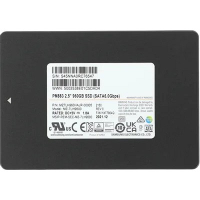 накопитель Samsung SSD 960Gb PM883 MZ7LH960HAJR-00005-OEM накопитель Samsung SSD 960Gb PM883 MZ7LH960HAJR-00005-OEM