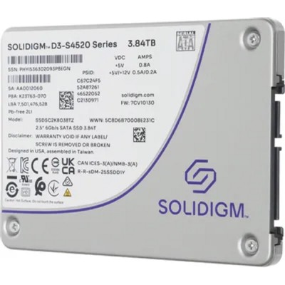накопитель Solidigm SSD D3-S4520 Series, 3840GB, 2.5 накопитель Solidigm SSD D3-S4520 Series, 3840GB, 2.5