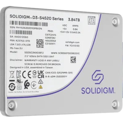накопитель Solidigm SSD D3-S4520 Series, 3840GB, 2.5 накопитель Solidigm SSD D3-S4520 Series, 3840GB, 2.5
