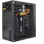 Корпуса Exegate EX287884RUS ExeGate mEVO-9302-RGB-500W-12 (mATX, БП 500NPX с вент. 12см, 2*USB+1*USB3.0, HD аудио, черный с RGB подсветкой)