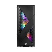 Корпус 1STPLAYER Корпус FIREROSE F3-A Black / ATX, TG / 4x120mm LED fans inc. / F3-A-BK-4F1