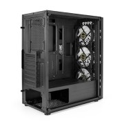 Корпуса Exegate EX294965RUS Корпус Miditower ExeGate EVO-9202 (ATX, без БП, с окном, 1*USB+1*USB3.0, аудио, 3 вент. 12см с RGB подсветкой)