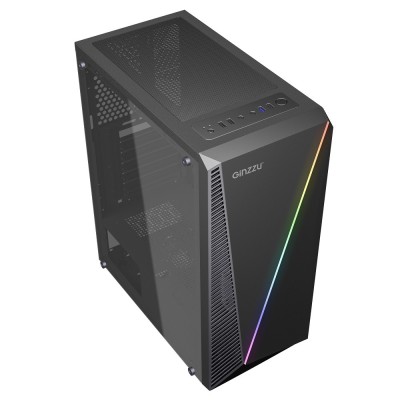 корпус Ginzzu SL150 панель с RGB подсветкой корпус Ginzzu SL150 панель с RGB подсветкой