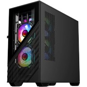 Корпус 1STPLAYER DK D7 Black / mATX / 3x120mm LED fans / D7-BK-3F1