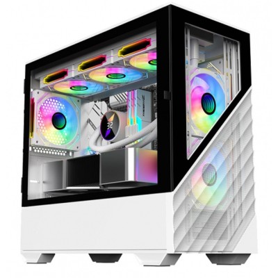 Корпус 1STPLAYER DK D7 White / mATX / 3x120mm LED fans / D7-WH-3F1-W Корпус 1STPLAYER DK D7 White / mATX / 3x120mm LED fans / D7-WH-3F1-W