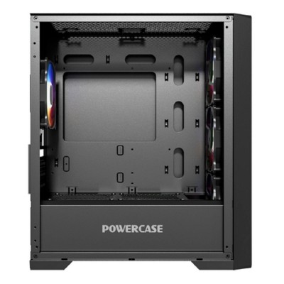 Корпус Powercase ByteFlow Micro Black, Tempered Glass, 4х 120mm ARGB fans, ARGB HUB, чёрный, mATX (CAMBFB-A4) Корпус Powercase ByteFlow Micro Black, Tempered Glass, 4х 120mm ARGB fans, ARGB HUB, чёрный, mATX (CAMBFB-A4)