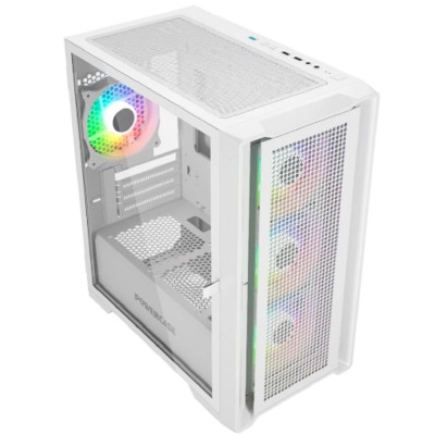 Корпус Powercase Alisio Micro X4W V2, Tempered Glass, 4х 120mm ARGB fans, ARGB HUB, белый, mATX (CAMCXW-A4) Корпус Powercase Alisio Micro X4W V2, Tempered Glass, 4х 120mm ARGB fans, ARGB HUB, белый, mATX (CAMCXW-A4)