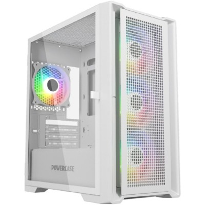 Корпус Powercase Alisio Micro X4W V2, Tempered Glass, 4х 120mm ARGB fans, ARGB HUB, белый, mATX (CAMCXW-A4) Корпус Powercase Alisio Micro X4W V2, Tempered Glass, 4х 120mm ARGB fans, ARGB HUB, белый, mATX (CAMCXW-A4)