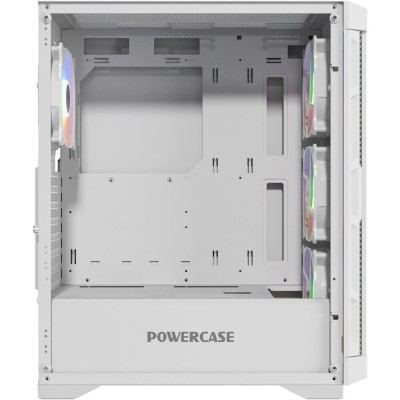 Корпус Powercase Ultimate White, Tempered Glass, 4x 120mm ARGB fans, ARGB HUB, белый, ATX (CUW-A4) Корпус Powercase Ultimate White, Tempered Glass, 4x 120mm ARGB fans, ARGB HUB, белый, ATX (CUW-A4)