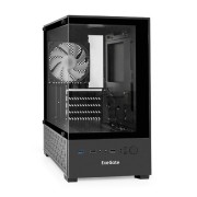 Корпуса Exegate EX298221RUS Корпус Minitower ExeGate i3 SEA (mATX, без БП, 1*USB+1*USB3.0, HD аудио, черный, 1 вент. 12см с RGB подсветкой, передняя и боковая панели - закаленное стекло)
