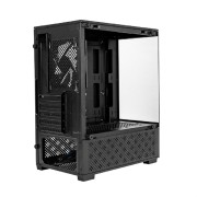 Корпуса Exegate EX298221RUS Корпус Minitower ExeGate i3 SEA (mATX, без БП, 1*USB+1*USB3.0, HD аудио, черный, 1 вент. 12см с RGB подсветкой, передняя и боковая панели - закаленное стекло)