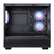 Корпус 1STPLAYER MIKU Mi5 ARGB Black / mATX / 3x120mm ARGB fans / Mi5-BK-2FC7R-1FC7