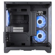 Корпус 1STPLAYER MEGAVIEW MV5-TP ARGB Black / mATX / 3x120mm ARGB fans / MV5-TP-BK-2FC7R-1FC7