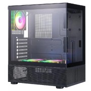 Корпус 1STPLAYER MIKU Mi7-A ARGB Black / ATX / 3x120mm ARGB fans / Mi7-A-BK-2FC7R-1FC7