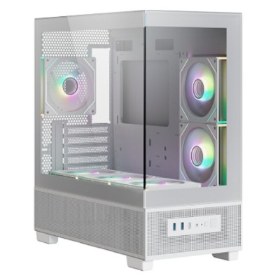 Корпус XASTRA Q500M 6ARGB-C10-UC White mATX/Aquarium/Screewless/ 6x120mm ARGB PWM FM fans/Argb+PWM HUB 10port/ Type-C/ Q500M-6FM12A-C10-UC-WH Корпус XASTRA Q500M 6ARGB-C10-UC White mATX/Aquarium/Screewless/ 6x120mm ARGB PWM FM fans/Argb+PWM HUB 10port/ Type-C/ Q500M-6FM12A-C10-UC-WH