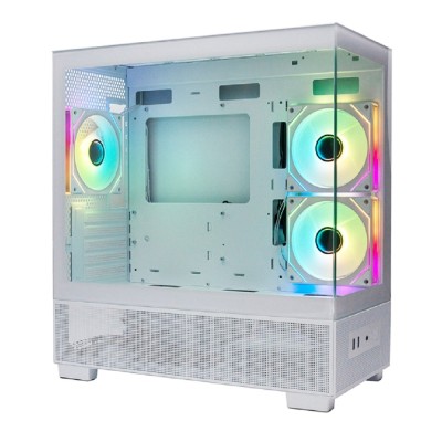 Корпус XASTRA Q500M 6ARGB-C10-UC White mATX/Aquarium/Screewless/ 6x120mm ARGB PWM FM fans/Argb+PWM HUB 10port/ Type-C/ Q500M-6FM12A-C10-UC-WH Корпус XASTRA Q500M 6ARGB-C10-UC White mATX/Aquarium/Screewless/ 6x120mm ARGB PWM FM fans/Argb+PWM HUB 10port/ Type-C/ Q500M-6FM12A-C10-UC-WH