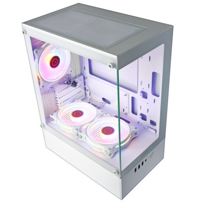 корпус Ginzzu CL485 mATX FAN 3*12LD4 передняя панель Стекло Белый корпус Ginzzu CL485 mATX FAN 3*12LD4 передняя панель Стекло Белый