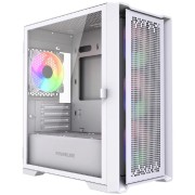 Корпус Powercase ByteFlow Micro White LE, Tempered Glass, 4х 120mm ARGB PWM fans, белый, mATX без встроенного хаба (CAMBFW-A4-LE)