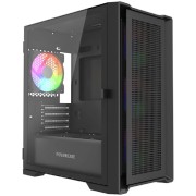 Корпус Powercase Alisio Micro X4B V2 LE, Tempered Glass, 4х 120mm ARGB PWM fans, чёрный, mATX без встроенного хаба (CAMCXB-A4-LE)