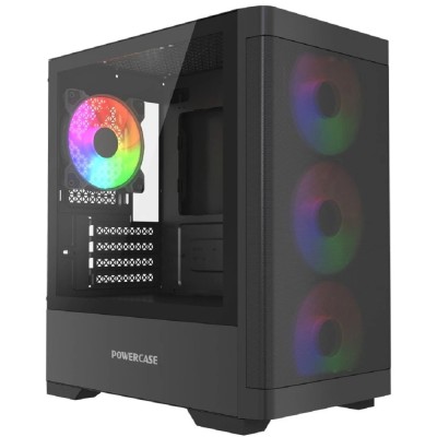Корпус Powercase Корпус Mistral Micro A13B, Tempered Glass, 4x120mm FRGB fan, чёрный, mATX (CMMA13B-L4) Корпус Powercase Корпус Mistral Micro A13B, Tempered Glass, 4x120mm FRGB fan, чёрный, mATX (CMMA13B-L4)