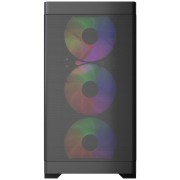 Корпус Powercase Корпус Mistral Micro A13B, Tempered Glass, 4x120mm FRGB fan, чёрный, mATX (CMMA13B-L4)