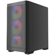 Корпус Powercase Корпус Mistral Micro A13B, Tempered Glass, 4x120mm FRGB fan, чёрный, mATX (CMMA13B-L4)