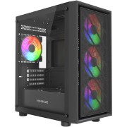 Корпус Powercase Mistral Micro EM16, Tempered Glass, 4x120mm FRGB fan, чёрный, mATX (CMMEM16B-L4)