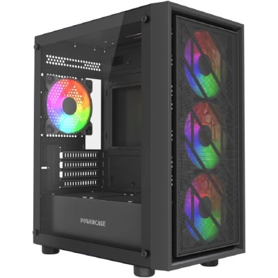 Корпус Powercase Mistral Micro EM16, Tempered Glass, 4x120mm FRGB fan, чёрный, mATX (CMMEM16B-L4) Корпус Powercase Mistral Micro EM16, Tempered Glass, 4x120mm FRGB fan, чёрный, mATX (CMMEM16B-L4)