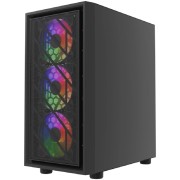 Корпус Powercase Mistral Micro EM16, Tempered Glass, 4x120mm FRGB fan, чёрный, mATX (CMMEM16B-L4)