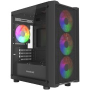 Корпус Powercase Mistral Micro EM19, Tempered Glass, 4x120mm ARGB PWM fan, чёрный, mATX (CMMEM19B-A4)