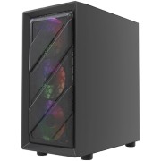 Корпус Powercase Mistral Micro EM21, Tempered Glass, 4x120mm FRGB fan, чёрный, mATX (CMMEM21B-L4)