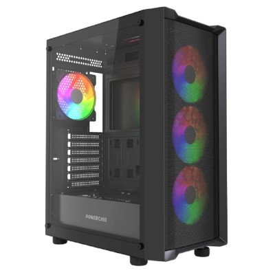 Корпус Powercase Mistral EA19, Tempered Glass, 4x 120mm ARGB PWM Fan, чёрный, ATX (CMAEA19-A4) Корпус Powercase Mistral EA19, Tempered Glass, 4x 120mm ARGB PWM Fan, чёрный, ATX (CMAEA19-A4)
