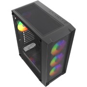 Корпус Powercase Mistral EA19, Tempered Glass, 4x 120mm ARGB PWM Fan, чёрный, ATX (CMAEA19-A4)