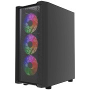 Корпус Powercase Mistral EA19, Tempered Glass, 4x 120mm ARGB PWM Fan, чёрный, ATX (CMAEA19-A4)