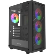 Корпус Powercase Mistral EA21, Tempered Glass, 4x 120mm FRGB Fan, чёрный, ATX (CMAEA21-L4)