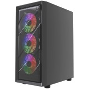 Корпус Powercase Mistral EA21, Tempered Glass, 4x 120mm FRGB Fan, чёрный, ATX (CMAEA21-L4)