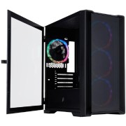 Корпус 1STPLAYER TRILOBITE T4-G GLASS ARGB Black / mATX / 4x120mm ARGB fans / T4-G-BK-4FS7