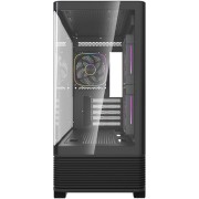 Корпус Powercase Корпус Vision Micro M6B, Curved Glass, Type-C, 3x 120mm ARGB PWM Fan, чёрный, mATX (CVMM6B-A3)