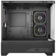 Корпус Powercase Корпус Vision Micro M6B, Curved Glass, Type-C, 3x 120mm ARGB PWM Fan, чёрный, mATX (CVMM6B-A3)