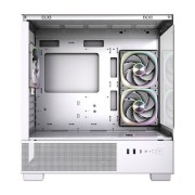 Корпус Powercase Корпус Vision Micro S4W, Tempered Glass, Type-C, 3x 120mm ARGB PWM Fan, ARGB+PWM HUB, белый, mATX (CVMMSHW-A3)