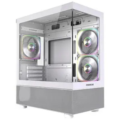 Корпус Powercase Корпус Vision Micro M2 ARGB, Tempered Glass, 3x 120mm ARGB PWM Fan, белый, mATX (CVMWM2-A3) Корпус Powercase Корпус Vision Micro M2 ARGB, Tempered Glass, 3x 120mm ARGB PWM Fan, белый, mATX (CVMWM2-A3)