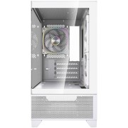 Корпус Powercase Корпус Vision Micro M4W, Tempered Glass, Type-C, 3x 120mm ARGB PWM Fan, белый, mATX (CVMM4W-A3)