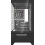 Корпус Powercase Корпус Vision Micro M4B, Tempered Glass, Type-C, 3x 120mm ARGB PWM Fan, чёрный, mATX (CVMM4B-A3)