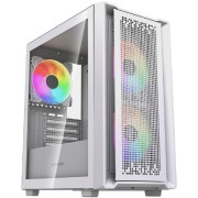 Корпус Powercase Корпус Mistral SM04 ARGB, Tempered Glass, Front Nylon Filter, 3x120mm ARGB PWM fans, белый, mATX (CMMSM04W-A3)
