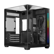корпус Ginzzu V340 RGB подсветка, закаленное стекло 1*USB 3.0,1*USB 2.0, AU Белый mATX