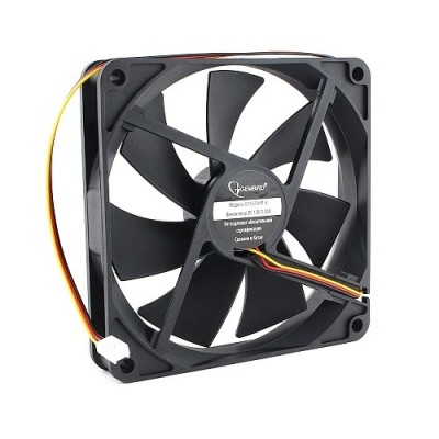 Вентилятор Gembird Вентилятор 140x140x25 гидродинамический, 3 pin, провод 40 см (D14025HM-3) Вентилятор Gembird Вентилятор 140x140x25 гидродинамический, 3 pin, провод 40 см (D14025HM-3)