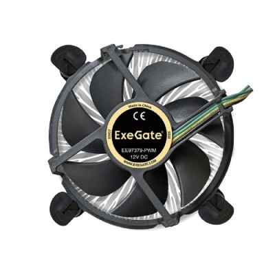 Вентиляторы Exegate EX283279RUS Кулер ExeGate EE97379-PWM, Al, S1150/1151/1155/1156, TDP 65W, Hydro bearing, 4pin, 23.5db, BOX Вентиляторы Exegate EX283279RUS Кулер ExeGate EE97379-PWM, Al, S1150/1151/1155/1156, TDP 65W, Hydro bearing, 4pin, 23.5db, BOX