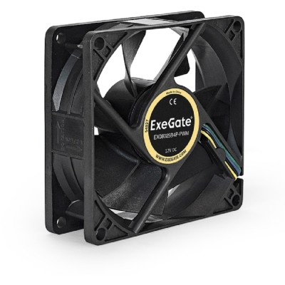 Вентиляторы Exegate EX283378RUS Вентилятор ExeGate E08025B4P-PWM, 80x80x25 мм, двойной шарикоподшипник, 4pin, PWM, 22dBA Вентиляторы Exegate EX283378RUS Вентилятор ExeGate E08025B4P-PWM, 80x80x25 мм, двойной шарикоподшипник, 4pin, PWM, 22dBA