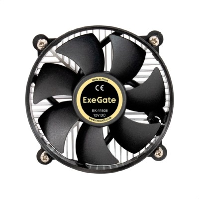 Вентиляторы Exegate EX286141RUS Кулер ExeGate EK-11508.PWM (Al, LGA1150/1151/1155/1156/1200, TDP 75W, Fan 90mm, PWM, 1200-2600RPM, Hydro bearing, 4pin, 11-24db, 285г, с термопастой, на винтах, Retail color box) Вентиляторы Exegate EX286141RUS Кулер ExeGate EK-11508.PWM (Al, LGA1150/1151/1155/1156/1200, TDP 75W, Fan 90mm, PWM, 1200-2600RPM, Hydro bearing, 4pin, 11-24db, 285г, с термопастой, на винтах, Retail color box)
